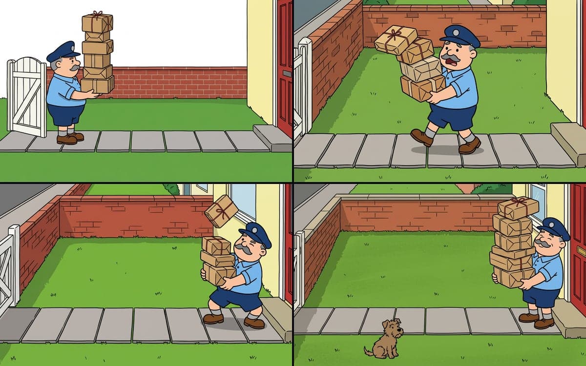 Frames from a longer video made of several connected shots.