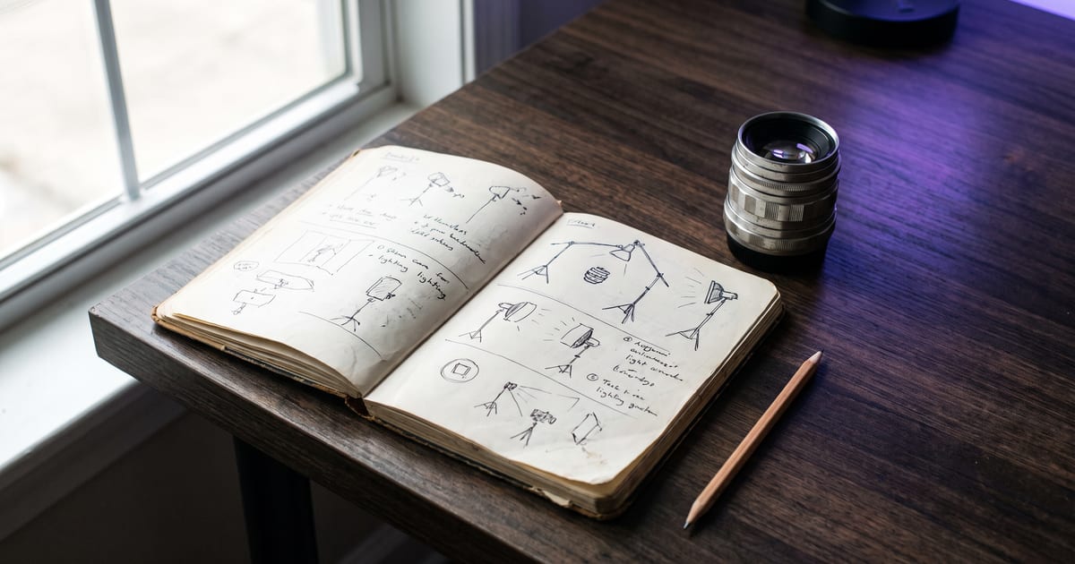 A guide being written in the studio.